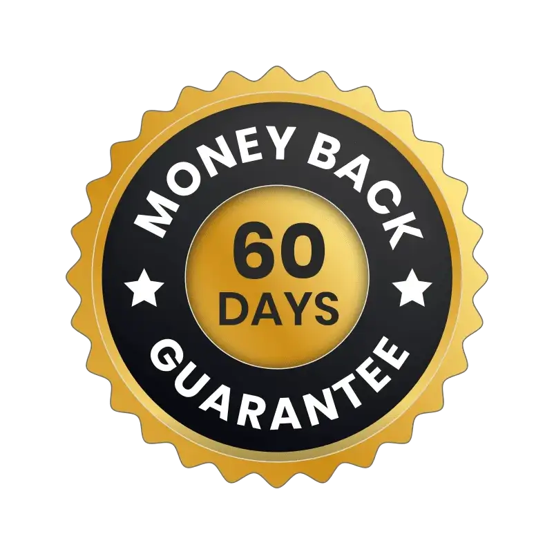60-day money-back guarantee badge